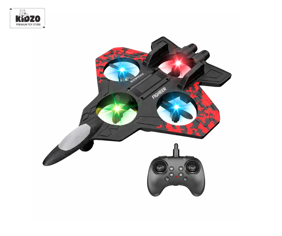 RC Fighter Jet Airplane  | 2.4G Stunt Rolling | Remote Control | Foam With Light